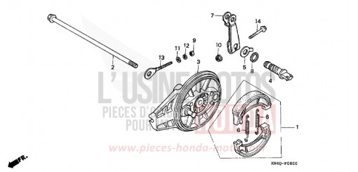 PANNEAU DE FREIN ARRIERE XR100RY de 2000